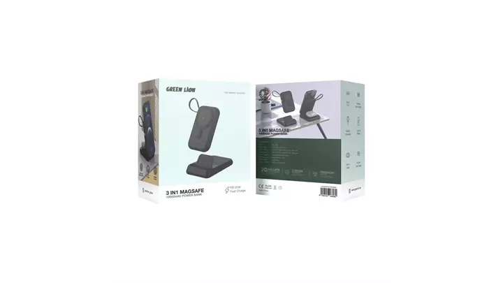 پاور بانک 10000mAh گرین لاین Green Lion 3 in 1 Magsafe Power Bank