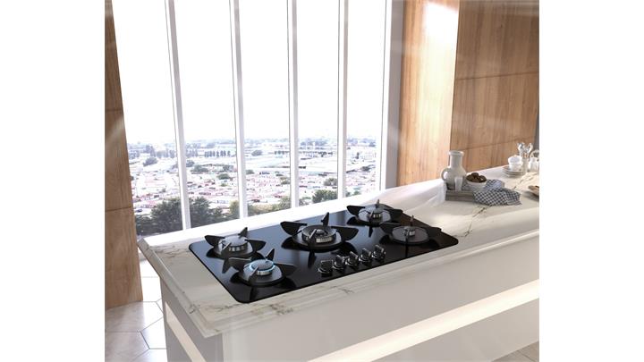 اجاق شیشه‌ای 0048 بیمکث مشکی