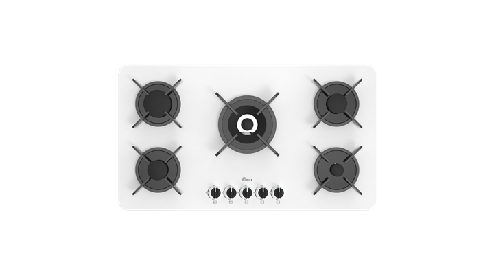 اجاق شیشه‌ای 0048 بیمکث سفید