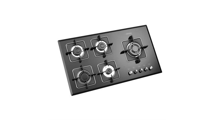 اجاق گاز رومیزی توکار مدل G-5959 i L&R استیل البرز پلوپز سمت راست