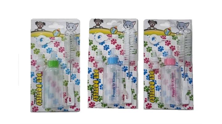 شیشه شیر فرچه دار سگ و گربه PET BOTTEL