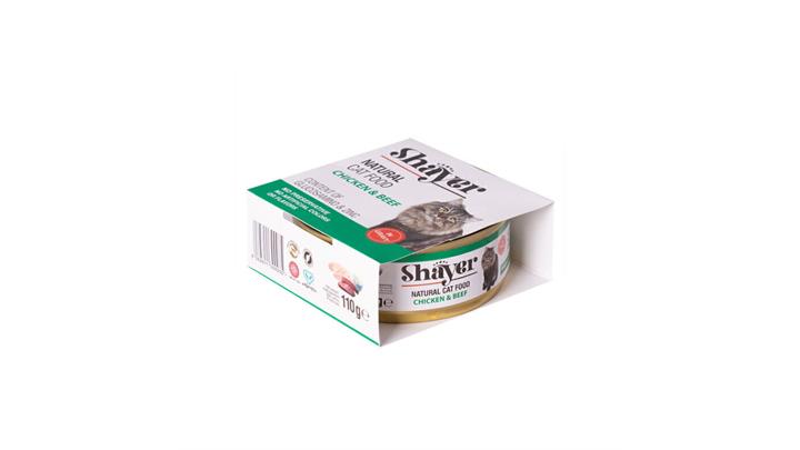 کنسرو گربه نچرال طعم مرغ و آلوئه ورا 110 گرمی شایر Shayer