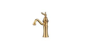 شیر روشویی پایه بلند دیاکو مدل ویکتور PVD طلایی مات