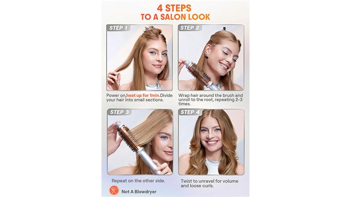 سشوار چرخشی شیگلم Sheglam Hair It Curl Termal Blowout Brush