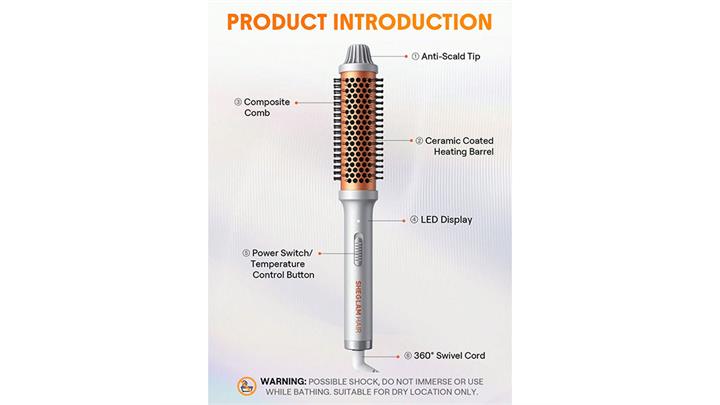 سشوار چرخشی شیگلم Sheglam Hair It Curl Termal Blowout Brush