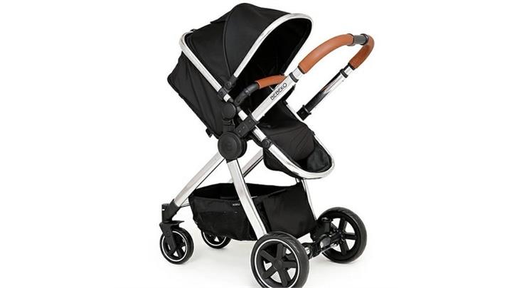 کالسکه رنگ مشکی برند ببکو مدل دایموند 4 چرخ Bebeko diamond stroller 