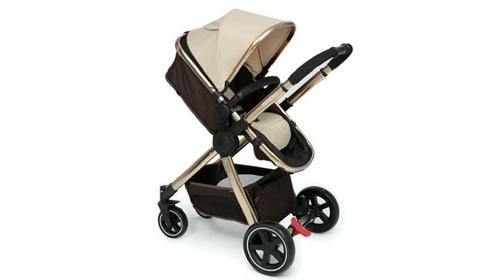 کالسکه رنگ کرم برند ببکو مدل دایموند 4 چرخ Bebeko diamond stroller 