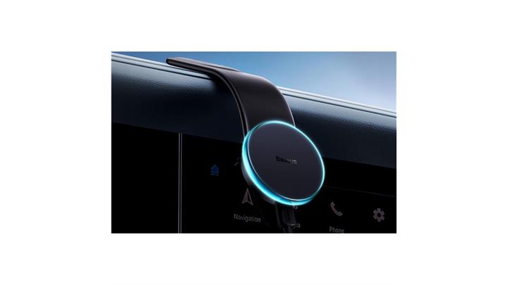 پایه نگهدارنده و شارژر بی‌سیم بیسوس مدل Baseus C02 Pro C40156000111 Magnetic Wireless Charging Car Mount