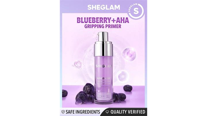 پرایمر آبرسان شیگلم Sheglam Good Grip Hydrating Primer-Bluberry+AHA