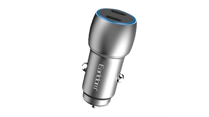 شارژر فندکی فست شارژ 40 وات ارلدام Earldom CC15 Dual USB PD Car Charger 40W
