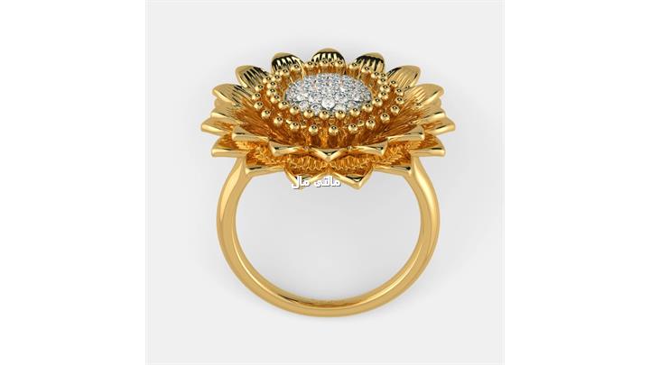 انگشتر طرح آفتابگردان(Sunflower design ring) 
