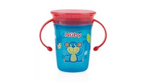 لیوان آبمیوه خوری 6+ ماه با درب 360 درجه 240 میلی لیتر نوبی NUBY 