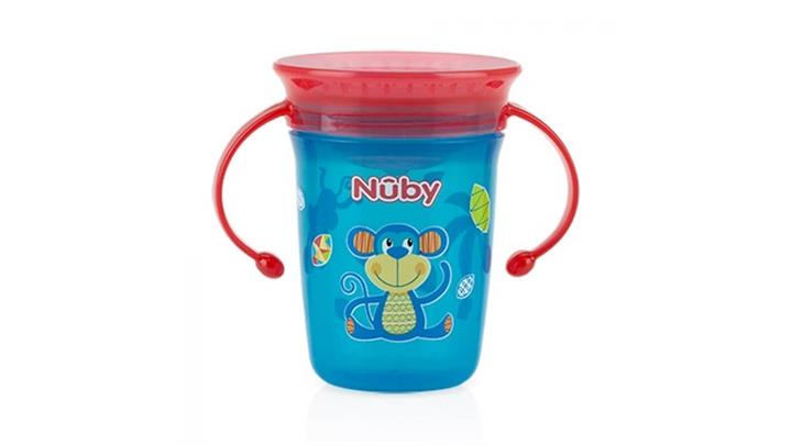 لیوان آبمیوه خوری 6+ ماه با درب 360 درجه 240 میلی لیتر نوبی NUBY 