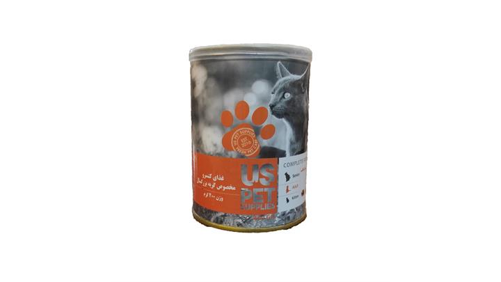 کنسرو گربه طعم مرغ و کدوتنبل و سنبل الطیب 400 گرمی یو اس پت Uspet