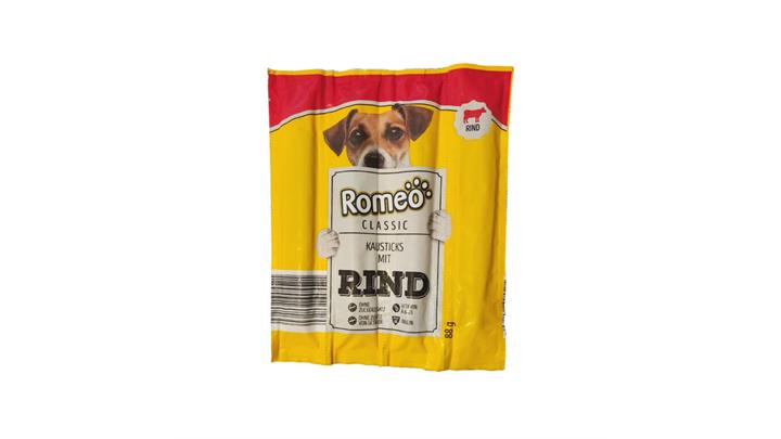 تشویقی مدادی نرم، مخصوص سگ، در 2 طعم متفاوت، ۴ عددی، برند رومئو(Romeo) کد165