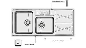 سینک کن CAN مدل 8041 P توکار نقره ای