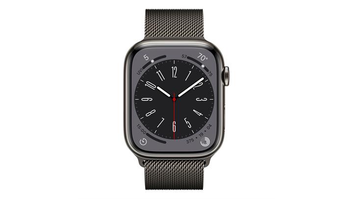 اپل واچ سری 8 استیل سلولار گرافیت با بند میلانس لوپ کد 15 - Apple Watch Graphite Stainless Steel Case with Milanese Loop code 15