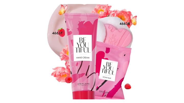 ست کرم دست و صابون اوریفلیم BeYOUtiful Hand Cream & BeYOUtiful Soap Bar