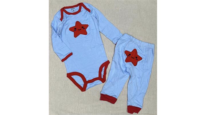 بادی و شلوار برند کارترز carters رنگ آبی روشن