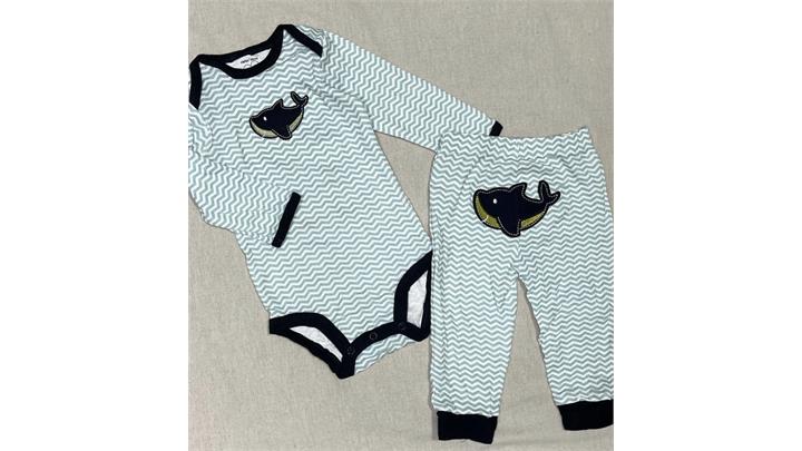 بادی و شلوار برند کارترز carters رنگ سفید