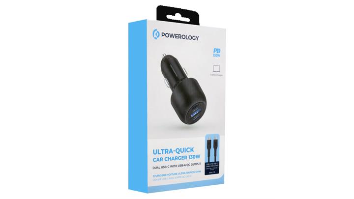 شارژر فندکی 130 وات پاورولوژی مدل Powerology Ultra Quick Car Charger PCCSR007