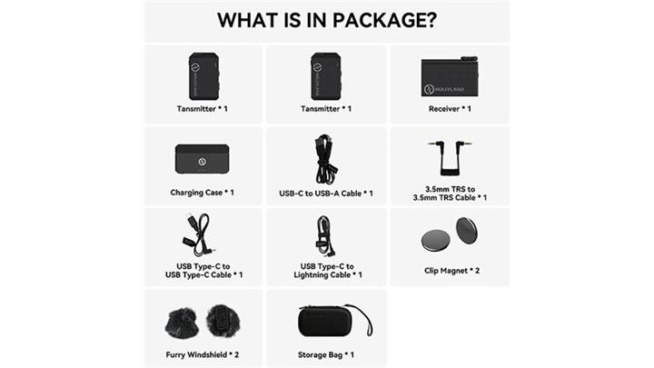 میکروفون یقه ای بی سیم Hollyland Lark Max Duo Wireless Microphone