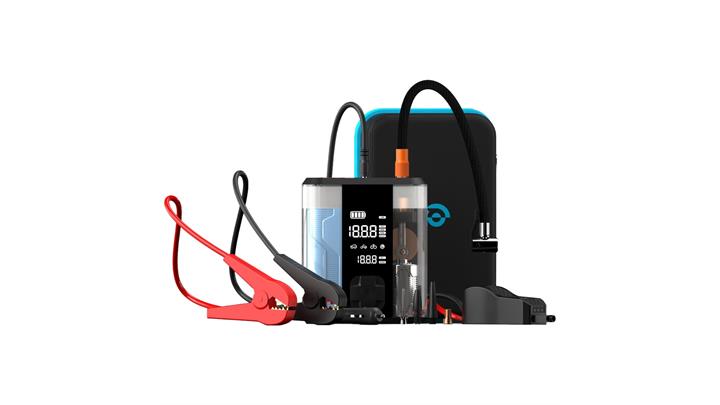 جامپ استارتر و کمپرسور باد 8800 میلی آمپری پاورولوژی Powerology 8800mAh Jump Start Air Compressor