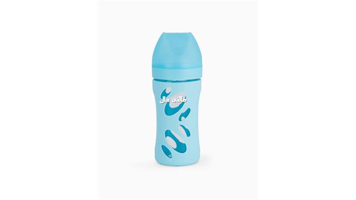 شیشه شیر پیرکس آنتی کولیک 260 میلی لیتر رنگ آبی برند توئیست شیک twistshake 
