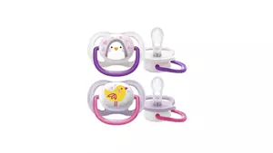 پستانک 2 عددی 0 تا 6 ماه Ultra air طرح جوجه برند فیلیپس اونت PHILIPS AVENT