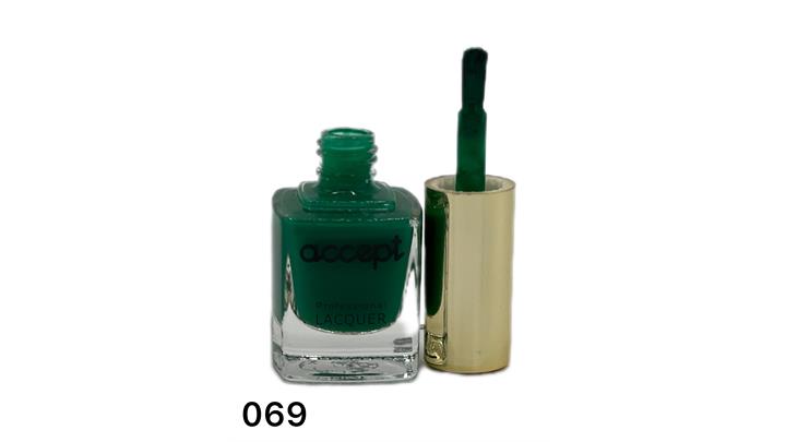 لاک ناخن اکسپت رنگ سبز کد 069