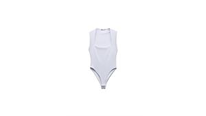 بادی زنانه اورجینال مدل polyamide bodysuit with square neckline برند zara