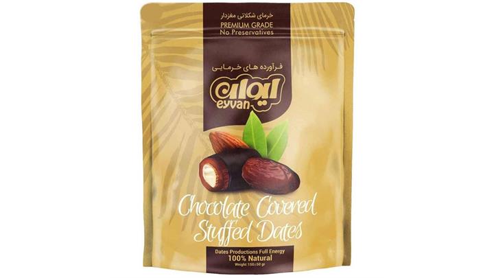 خرما مغزدار با روکش شکلاتی ایوان ۱۵۰ گرمی کد37