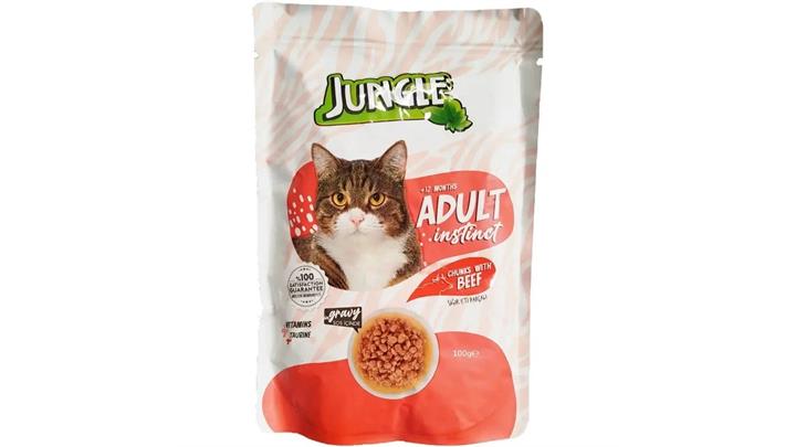 پوچ گربه بالغ طعم گوشت جانگل Jungle