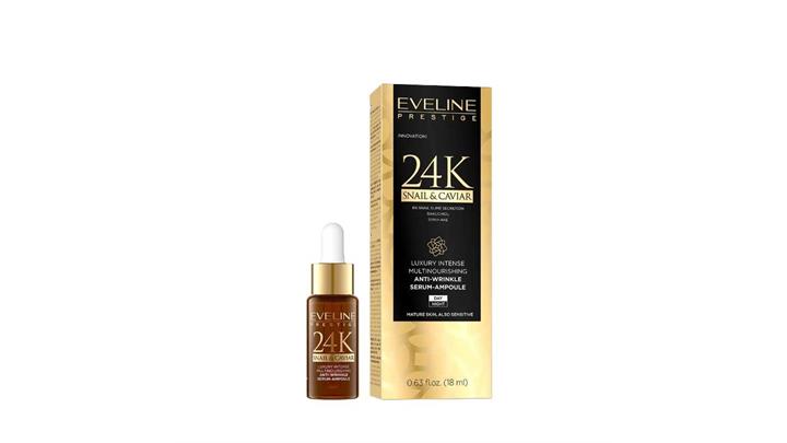 سرم ضدچروک طلا و حلزون و خاویار اولاین Eveline 24K Snail and Caviar