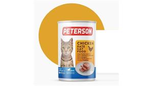 کنسرو پته گربه با طعم مرغ 400گرمی پترسون PETERSON