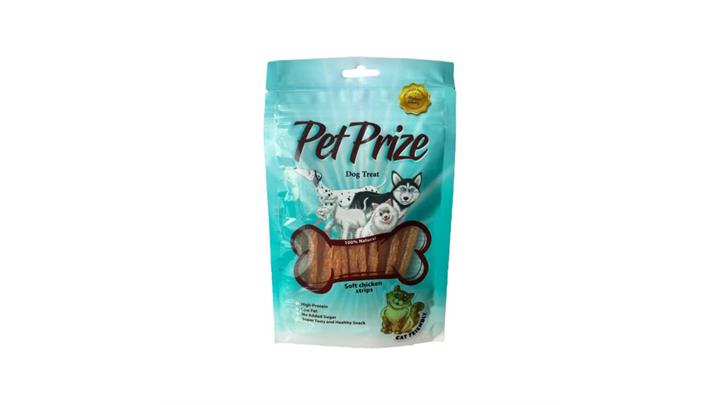 تشویقی نواری نرم مرغ، مخصوص سگ و گربه، 50 گرمی، برند پت پرایز(PetPrize) 
