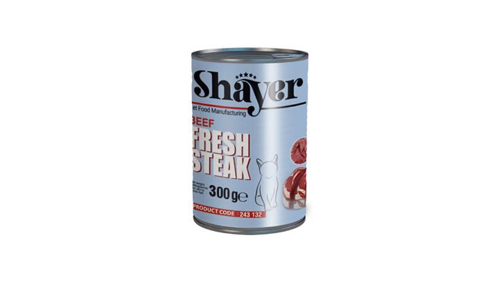 کنسرو در 3 طعم مختلف، مخصوص گربه، ۳۰۰ گرمی، برند شایر(Shayer) کد357