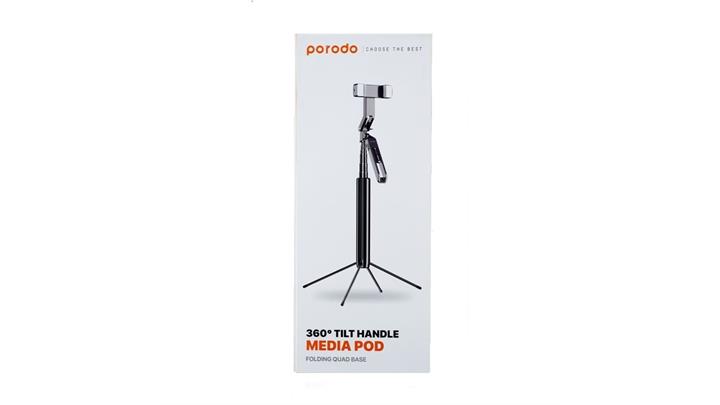 پایه نگهدارنده دوربین و موبایل مدیا پاد پرودو مدل PORODO 360 TILT HANDLE MEDIA POD