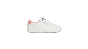 کتونی زنانه اورجینال ESSENTIAL LEATHER SNEAKERS WITH LOGO برند TOMMY