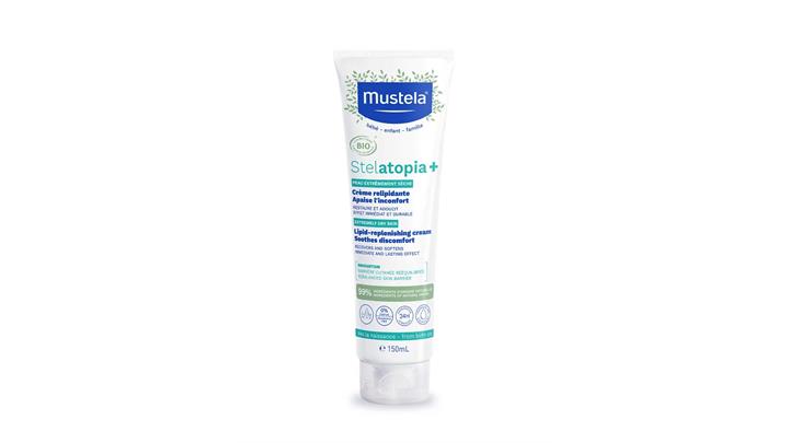 کرم مرطوب کننده بدن کودک +stelatopia برند موستلا mustela حجم 150 میلی لیتر