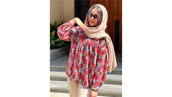 شومیز زنانه گل‌گلی فری سایز